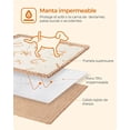 thumbnail image 4 of FEANDREA Manta Impermeable para Perros, para Perros Medianos y Grandes, Gatos, 152 x 127 cm, XL, Reversible, Protección para Sofá, Cama, Lavable a Máquina, Beige, 4 of 6