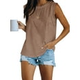 thumbnail image 2 of Loose Fit Casual Crew Neck T Shirts Basic Tee Tops Summer Sleeveless Women's Tank Top, 2 of 6