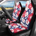 thumbnail image 2 of XYZCANDO Hibiscus Flowers Front Seat Cover Stretchy Anti-Slip Car Seat Covers Interior Car Interior, Easy to Install Protector Truck Vehicle, 2 of 10