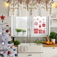 thumbnail image 5 of Leaves Fall Curtain Valances for Windows, Kitchen Valance Window Treatments Panel 2 Pack, Thanksgiving Eucalyptus Leaf Rustic Rod Pocket Short Curtains for Bathroom Bedroom 42 x 12 Inch, 5 of 8