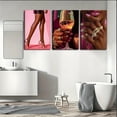thumbnail image 4 of Pink Black Girl Wall Art, African American Women Painting Poster, Fashion Black Girl Canvas Print Pictures Decor for Living Room Office Bedroom Wall Home Decoration Unframed, 4 of 6