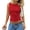 Red, variant on Staron Women's Polka Dot Tank Top Sleeveless Round Neck Fitted Casual Party Vacation Blouse, Blue XXL