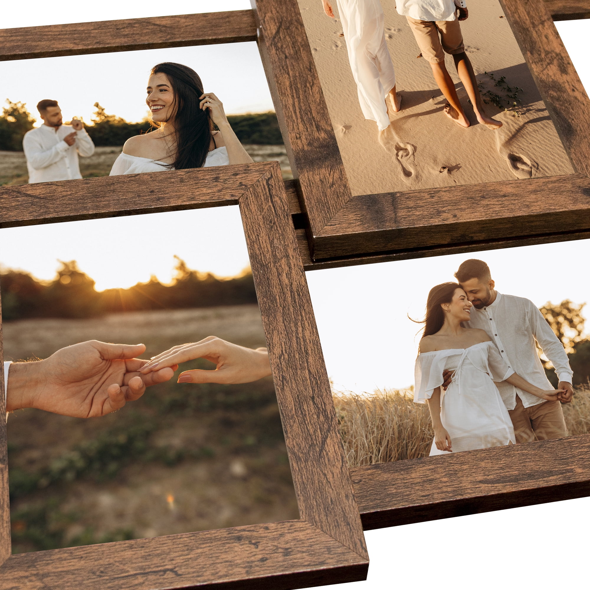 Classic Gallery Display Multi Photo Frame 12 Openings Picture Frames 4"x6" Collage Gold
