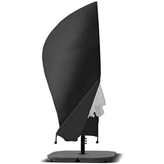 Cubierta para sombrilla de Patio, cubierta impermeable para sombrilla de mercado 210D compensada con cremallera para sombrilla voladiza de exterior de 9 pies a 13 pies, resistente