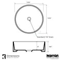 thumbnail image 3 of Karran Usa VC-424-WH Valera 14-1/4" Circular Vitreous China Vessel Bathroom Sink - White, 3 of 5