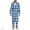 Muted Cobalt Blue Plaid, variant on Men's Flannel Robe