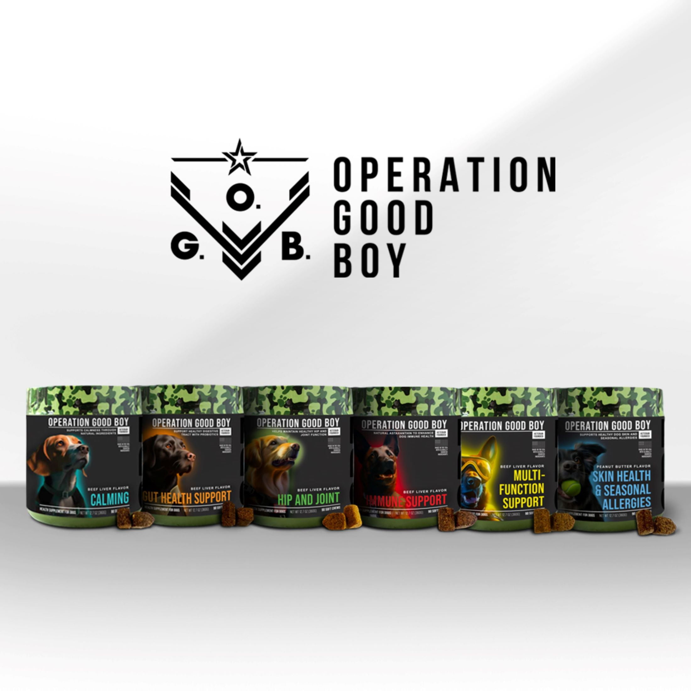 (6 pack) Operation Good Boy: Calming & Stress Support Supplements, Beef Liver Flavor Soft Chews, 60 Count