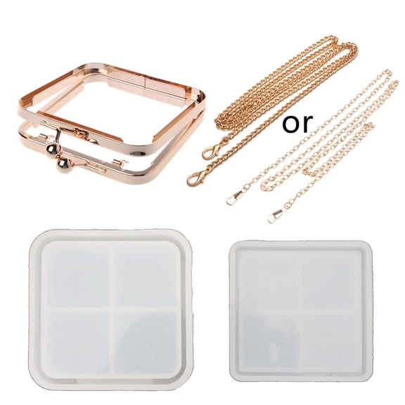 WINDLAND DIY Square Bags Shape Epoxy Silicone Mold Hand Bag Shape Mold for Child Handmade