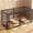 Black, variant on Heavy Duty Dog Crate, Metal Indoor Kennel, Double Door, Removable Tray