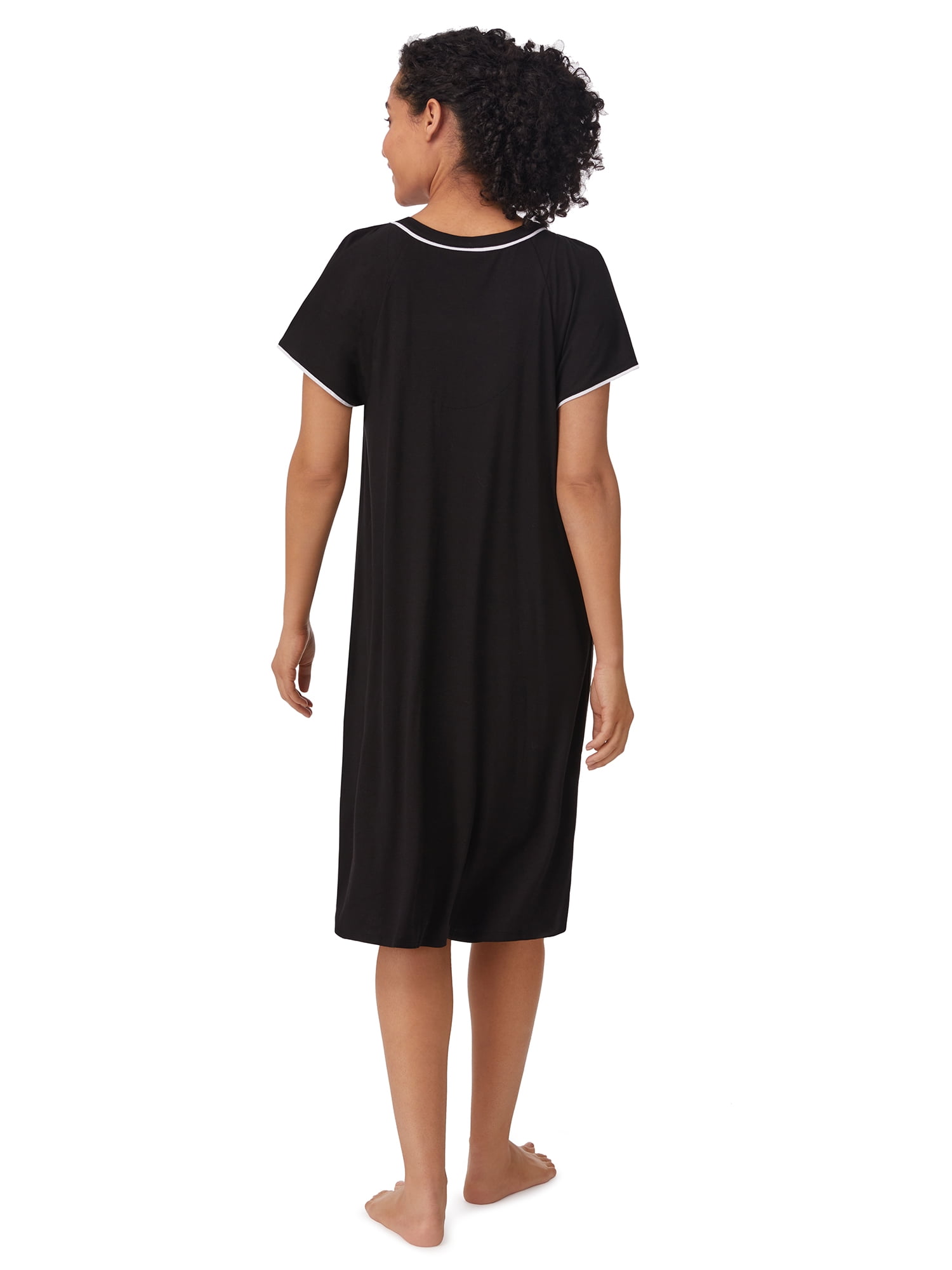 Aria Women's Raglan Sleeve Scoop Neck 40" Nightgown, Sizes XS to 5X