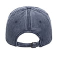 thumbnail image 4 of MIASHUI Men Women Washed Denim Cap Unisex Adjustable Baseball Hat,Navy, 4 of 7