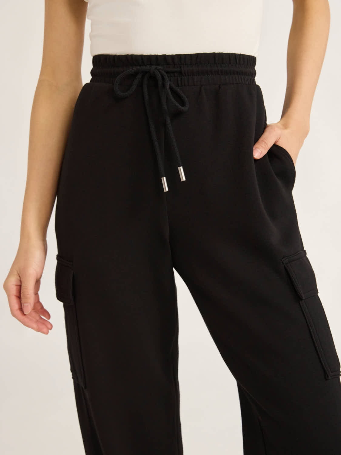 Scoop Women’s and Women's Plus Scubaknit Cargo Joggers, Sizes XS-4X