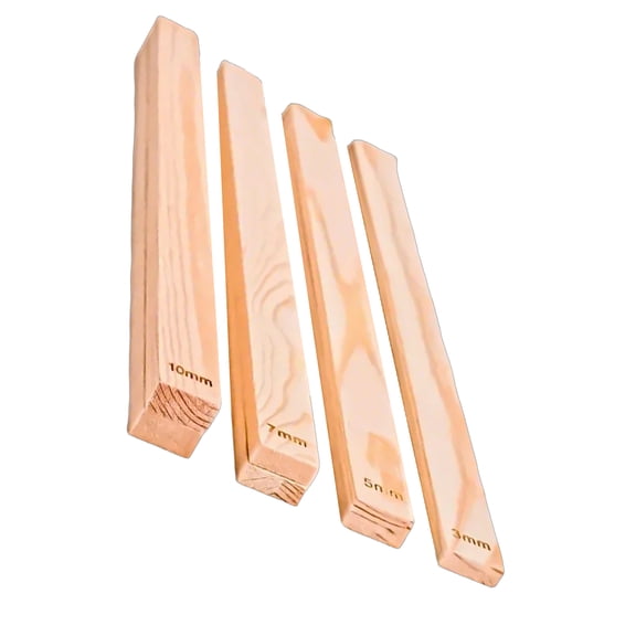8Pcs Pottery Teaching Rolling Mud Guide 3/5/7/10MM Rolling Pin Guides Sticks Set Polymer Depth Guide