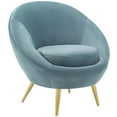 thumbnail image 3 of Modway Circuit Accent Chair Performance Velvet Set of 2 in Light Blue, 3 of 6