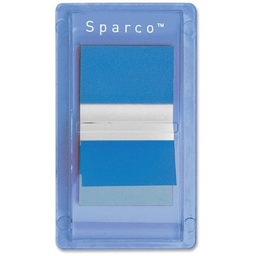 Sparco Removable Standard Flags in Dispenser - 100 x Blue - 1.75 Sparco Removable Standard Flags in Dispenser - 100 x Blue - 1.75