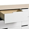 thumbnail image 3 of Babyletto Hudson 6 Drawer Double Wood Dresser in Washed Natural and White Beige, 3 of 6