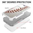thumbnail image 5 of Case for iPhone 12, iPhone 12 Pro, Baseball Sports Pattern Heavy Duty Armor Shockproof Tough Hybrid Dual Layer Rubber Drop Protection Soft Bumper Rugged Protective Phone Case for iPhone 12/12 Pro, 5 of 6