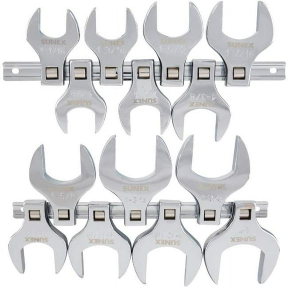 Sunex International SU9721A Jumbo Crowfoot Wrench Set - 0.5 in. Drive