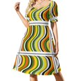 thumbnail image 2 of Vestido de manga corta de mi infancia de los años 70, vestido de verano para mujer , vestidos de fiesta para mujer, vestidos para ocasiones oficiales., 2 of 7