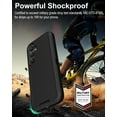 thumbnail image 6 of for Samsung Galaxy A35-5G Case, with Screen Protector, Port Protection, Full-Body Non-Slip Silicone Rubber Covered, 3-Layer Heavy Duty Drop-Proof Cover Phone Case, Black, 6 of 7