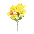 thumbnail image 2 of 2Pcs Artificial Hibiscus Flowers, 5 Heads Real Touch Silk Fake Floral Bouquet for Home Office Living Room Wedding Decor Centerpiece, 2 of 7