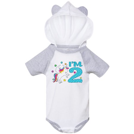 

Inktastic I m Two- Unicorn Second Birthday Gift Baby Boy or Baby Girl Bodysuit