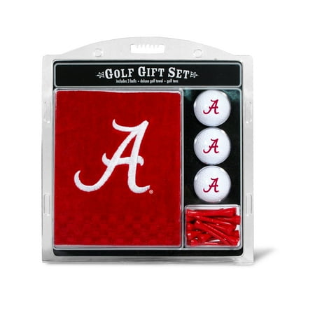 Alabama Bathroom Set Team Golf NCAA Alabama Crimson Tide Embroidered Golf Towel, 3 Golf Ball, and Golf Tee Set ()