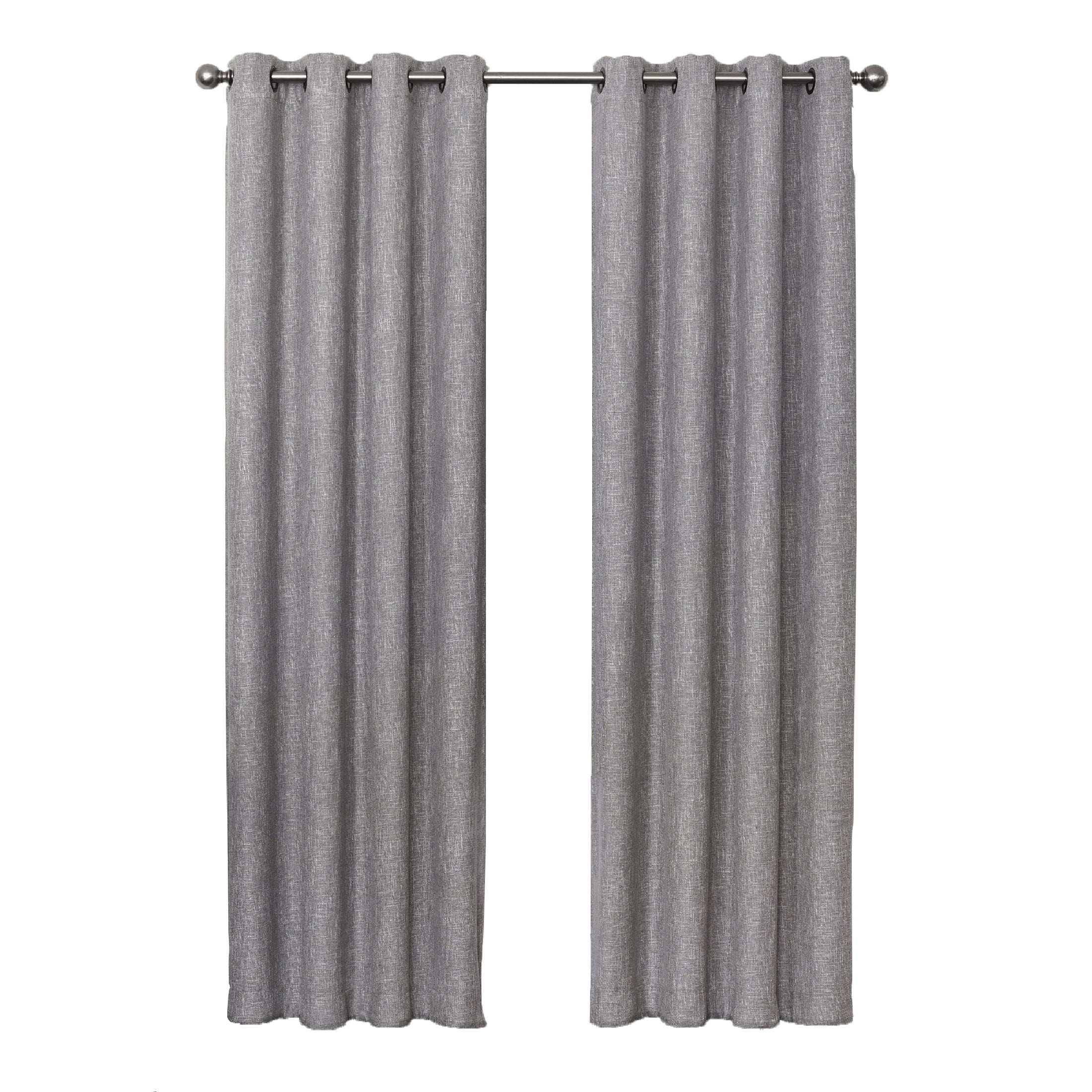 Quinn Blackout Single Curtain Lined Grommet Panel, 50" x 108", Gray
