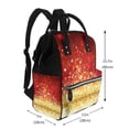 thumbnail image 2 of Wukai Red Gold Glitter Mummy Backpac,&nbsp;Diaper Bag Purse Breast Pump Bag Purse Diaper Bag for swim,gym,workout,large capacity backpack, 2 of 5
