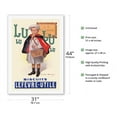 thumbnail image 2 of Lu Biscuits - The Little Student (Le Petit Ecolier) - Lefèvre-Utile (LU) - Vintage Advertising Poster by Firmin Bouisset c.1897 - Fine Art Rolled Canvas Print 27in x 40in, 2 of 4