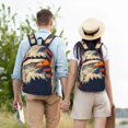 thumbnail image 4 of Easygdp American Bald Eagle A Mochila de Lona Resistente para Laptop, Compatible con Laptops de 15 a 17 pulgadas, Ideal para Escuela, Trabajo y Viajes-Medium, 4 of 5