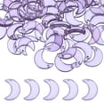 thumbnail image 1 of Uxcell 100 Pcs Crystal Charm, Cuentas de cristal de luna de vidrio, colgante de luna colgante pequeño con papel de oro para hacer joyas, pulsera, collar, arete, manualidades DIY, plata, 1 of 7