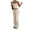 Apricot Color, variant on Women'S 2 Piece Sets Summer Strapless Crop Tube Tops Flare Leggings Pants Matching Outfit Sets Color M