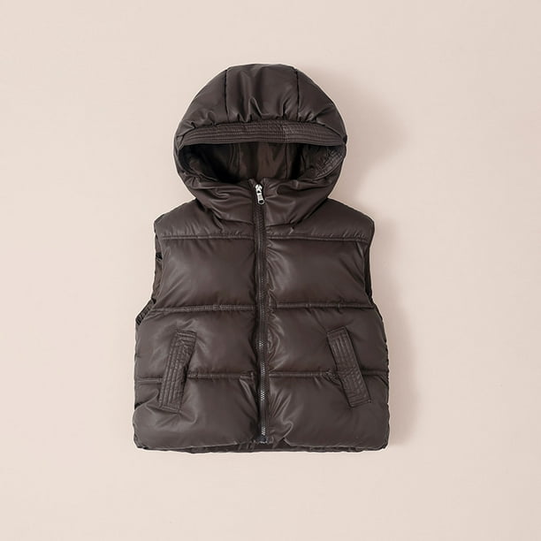 Cowsor Kids Puffer Vest - Full Zip Midweight Thick Insulated Sleeveless Jacket for Kids - Outdoor Quilted Puffer Winter Vest