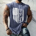 thumbnail image 2 of Men's Independence Day Printed Tank Top - Slim Fit, Sleeveless Summer Vest - Quick-Dry Fabric for Patriotic Events, Gym Sessions, or Beach Outings,Navy L, 2 of 5