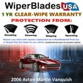 thumbnail image 2 of 2006 Aston Martin Vanquish Beam Wiper Blades Wipers w/1yr Warranty (Set of 2) (WiperBladesUSA), 2 of 5