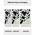 thumbnail image 4 of Black and White Swag Valances for Windows, Farmhouse Cow Black White Rod Pocket Sheer Valances for Small Windows, Swag Toppers Light Filtering for Kitchen Living Room 2 Panels 28''x36'', 4 of 6