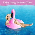thumbnail image 2 of RoamReady Adults Inflatable Solar Powered Flamingo Pool Float, 42" with Lights, 2 of 7