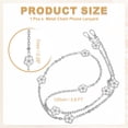 thumbnail image 2 of Uxcell Metal Chain Phone Lanyard, Anti Theft Crossbody Strap with Detachable Tether Tabs White, 2 of 7