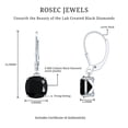thumbnail image 6 of Rosec Jewels Lab Created Black Diamond Solitaire Drop Earrings for Women - AAAA Quality, 10K White Gold, 6 of 7
