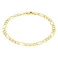 thumbnail image 2 of Nuragold 14K Real Yellow Gold Solid Figaro Link Chain Bracelet 7"-9" (2.25mm-9.5mm) Italian Jewelry for Men & Women, 2 of 24