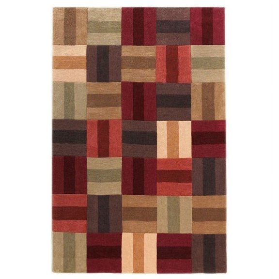 Riverbay Furniture 1'10" x 2'10" Hand Tufted Rug in Burgundy
