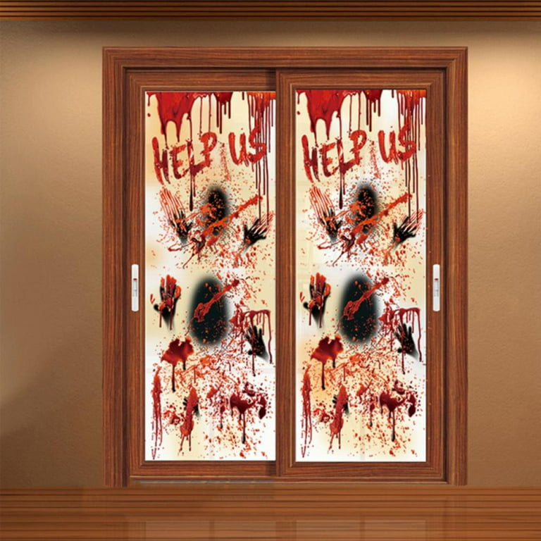 Dropship 5 Sheets Halloween Wall Sticker Horror Party Atmospheres
