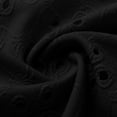 thumbnail image 4 of Jinhomg Lightweight Summer Cardigan for Women Trendy Hollow Out Eyelet Shrugs Casual Comfy Short Sleeve Open Front Cover Ups Black XXL, 4 of 7