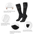 thumbnail image 6 of Lsque Abstract Black And White Waves Printed Crew Socks Men's Women's LightWeight Thin Casual Calf Socks ,Knee High Socks,Cotton Socks, 6 of 9