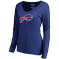 thumbnail image 2 of Women's Royal Buffalo Bills Primary Logo V-Neck Long-Sleeve T-Shirt, 2 of 3