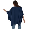 thumbnail image 3 of PULI Women’s Pullover Poncho Sweater Soft Shawl Wrap Loose Baggy Tops for Fall & Winter, 3 of 6