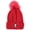 Red, variant on BadPiggies 2-Pieces Winter Knitted Beanie Hat Scarf Set Thick Warm Velvet Lining Skull Ski Cap with Pompom for Men Women, Wine Red