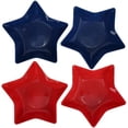 thumbnail image 4 of 4 PC Set of Red & Blue Star Bowls for 4th of July - Independence Day, BBQ, Backyard Get Together, Party, Dips, Tableware, 4 of 5