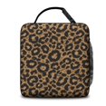 thumbnail image 3 of Black and Brown Leopard Print Insulated Lunch Bag Teens,Lunch Box for Men Women for Work,Picnic or Travel,10.2x9.5x4.3 Inches,8 Can Capacity, 3 of 6